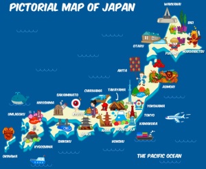 Pictorial map of Japan